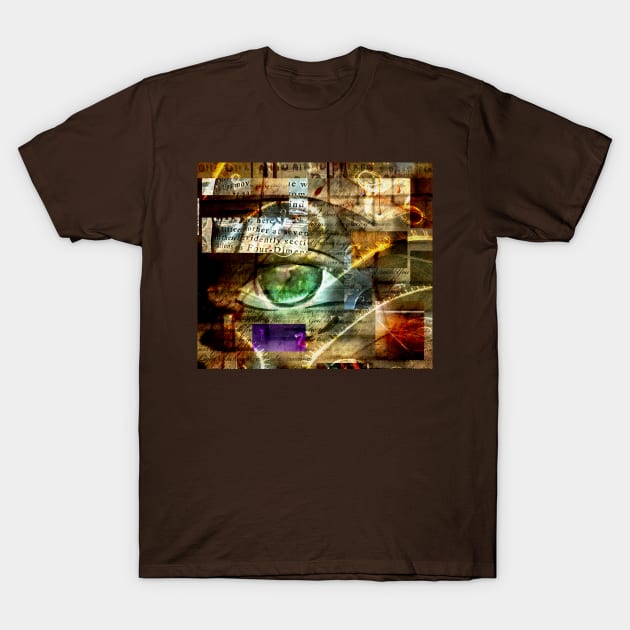 Green eye abstract T-Shirt by rolffimages